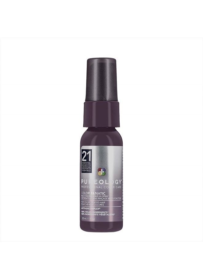 PUREOLOGY بخاخ بلسم الشعر Color Fanatic Leave-in Treatment لفك تشابك الشعر | يحمي لون الشعر من البهتان | واقي من الحرارة | نباتي | 1 أونصة سائلة  - Image 1