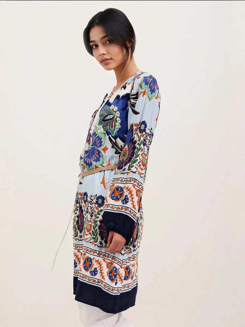 بيغ دارت فستان قصير مزهر من  بفيونكة