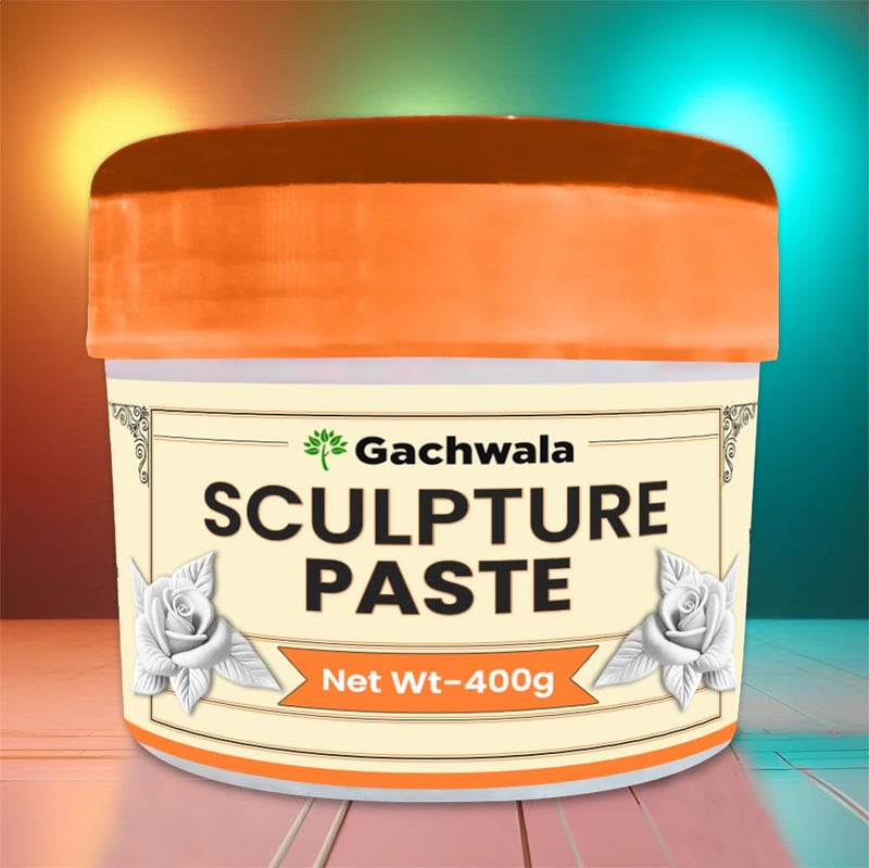 Gachwala Modeling Clay Paste White 400 gm for Art and Craft NonToxic Versatile Easy to Use Artist Grade Ideal for Sculpting Crafting Professional Sculptor Clay Material