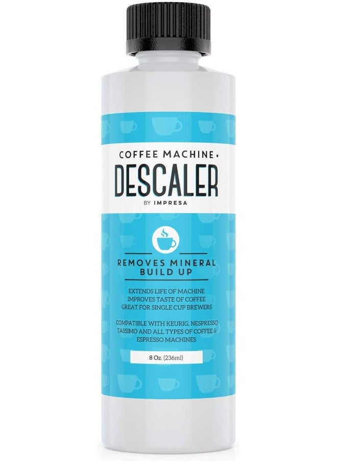 Descaler (2 Uses Per Bottle) - Made in the USA - Universal Descaling Solution for Keurig, Nespresso, Delonghi and All Single Use Coffee and Espresso Machines