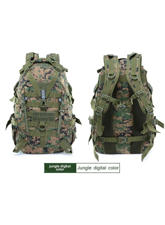 Generic Men's Camouflage Hiking Backpack Outdoor Travel Camping Sport Dual-shoulder Bag Tactical Military Style Rugged Durable-Color:Plexus Number-Capacity:20-35L  - Image 1