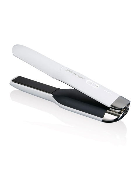 Unplugged Styler 1 Cordless Flat Iron Hair Straightener, Professional Travel Straightening Iron With Heat-Resistant Case, Usb-C Charging For 20-Minutes Of Use, White