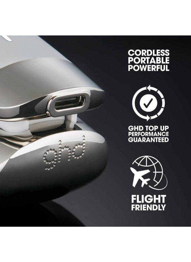 ghd مكواة فرد الشعر المسطحة اللاسلكية Unplugged Styler 1، مكواة تمليس الشعر الاحترافية أثناء السفر مع علبة مقاومة للحرارة، شحن USB-C لمدة 20 دقيقة من الاستخدام، أبيض  - Image 3