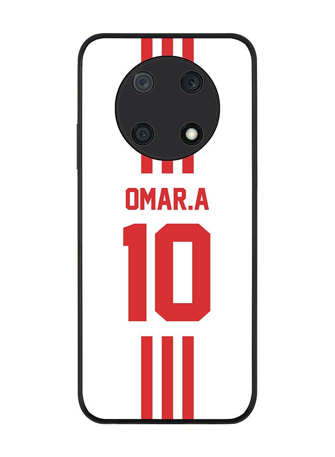 Stylizedd Rugged Black edge case for Huawei nova Y90 Slim fit Soft Case Flexible Rubber Edges Anti Drop TPU Gel Thin Cover - Football Team - UAE Player Name - Omar.A - Image 1