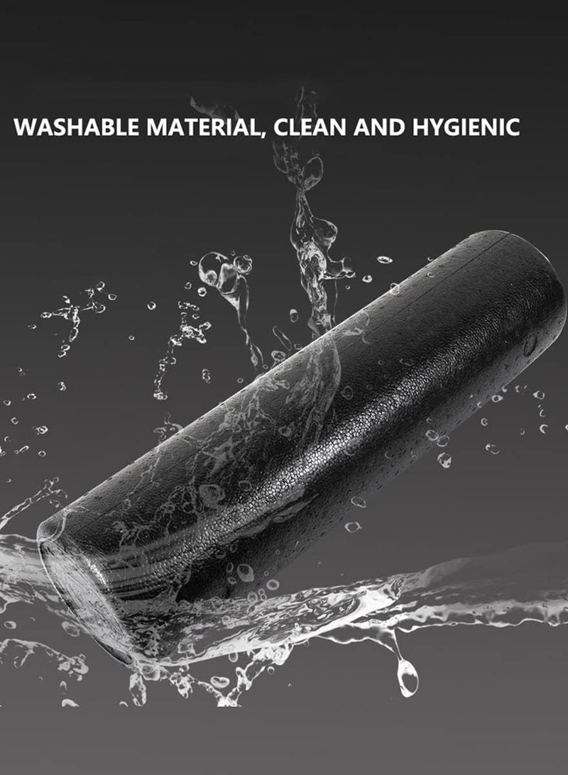 رَوَائِد عالية الكثافة رغوة اليوغا لفة للرجلين الخلفيين ممارسة تدليك العضلات التعافي و لتخفيف الألم كبيرة للياقة البدنية الحماسة من جميع المستويات 60 سم مثالي لتطوير النواة والقدرة على التحمل - Image 4