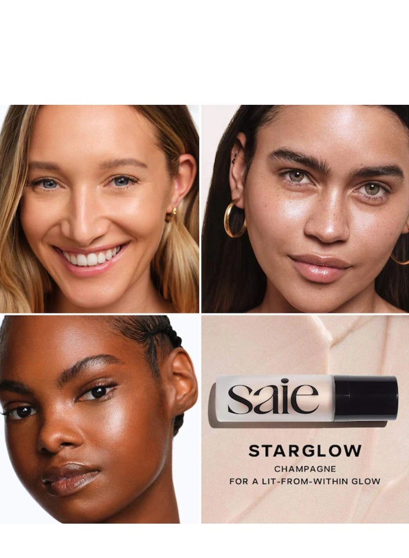 SAIE Mini Glowy Super Gel Dewy Illuminating Fluid- Starglow, 15ml - Image 4