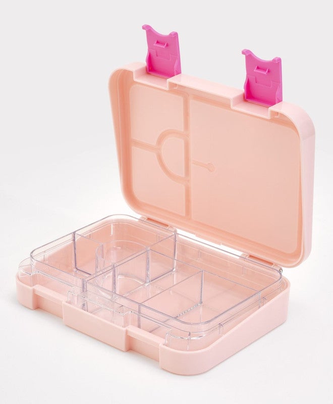 Bonfino Lunch Box, Cat Theme, Easy to Carry, Leak-Proof Lid, Microwave Safe, 3 Years+, 22 x 15.5 x 5cm - Pink - Image 2