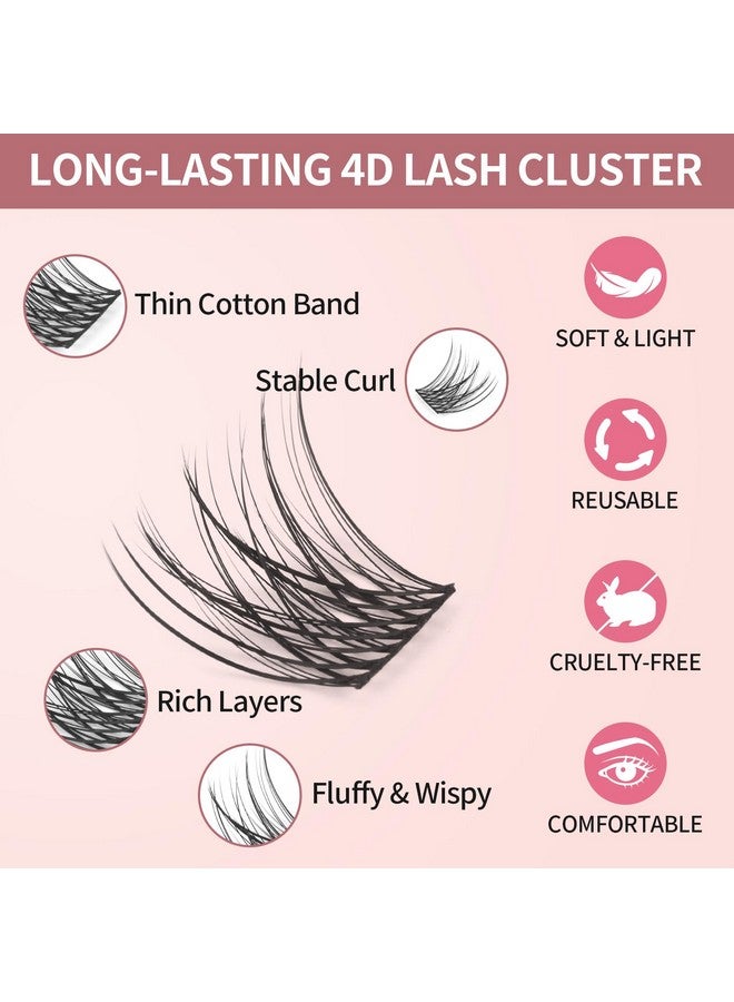 MLEN DIARY Lash Cluster DIY Eyelash Extensions 100 Clusters Lashes 10-16mm D Curl Mega Wispy Volume Individual Lashes Eyelash Clusters Extensions DIY at Home - Image 5