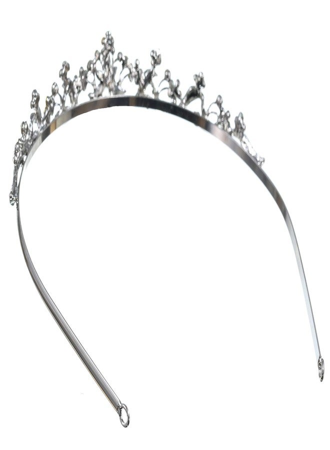 سامكي تاج زفاف أنيق مزين بالزهور ومرصع بأحجار الراين الكريستالية T1076 - Image 3