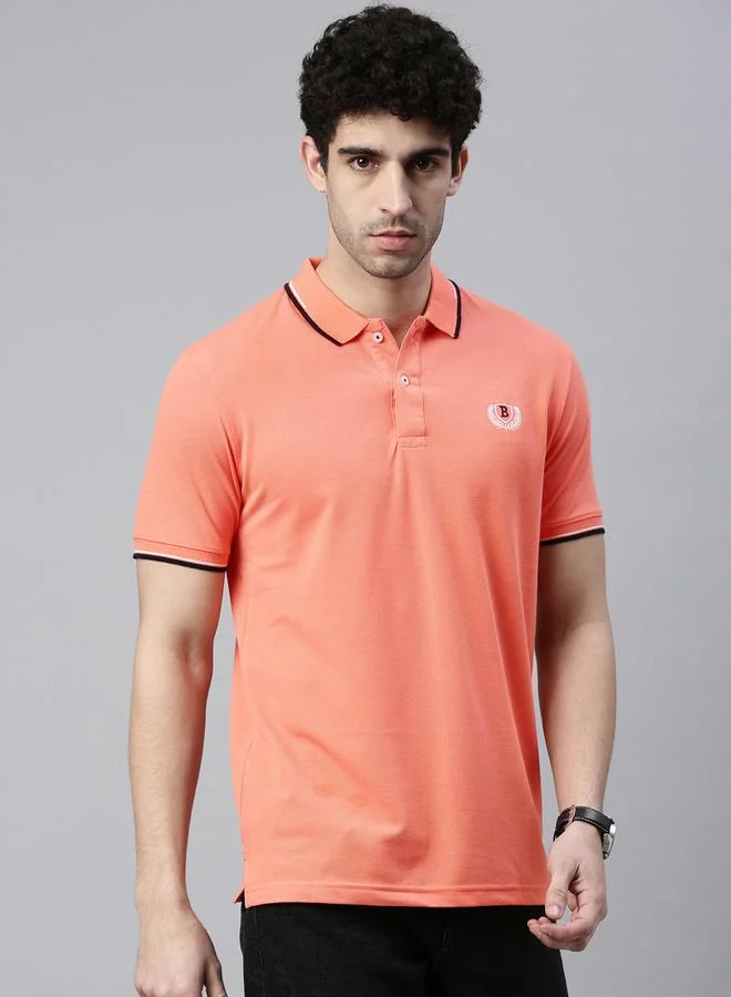 Bushirt Bushirt Embroidered Regular Fit Polo Neck T-Shirt