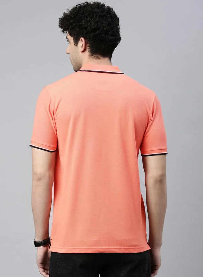 Bushirt Bushirt Embroidered Regular Fit Polo Neck T-Shirt