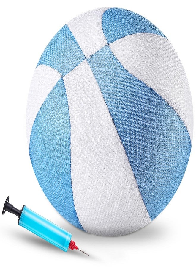 Threan 8.5 Inch Pool Basketball with Grip Technology Waterproof Swimming Beach Water Basketball for Teens Adults Pool Party Game Outdoor and Indoor Poolside (Blue White) - Image 1
