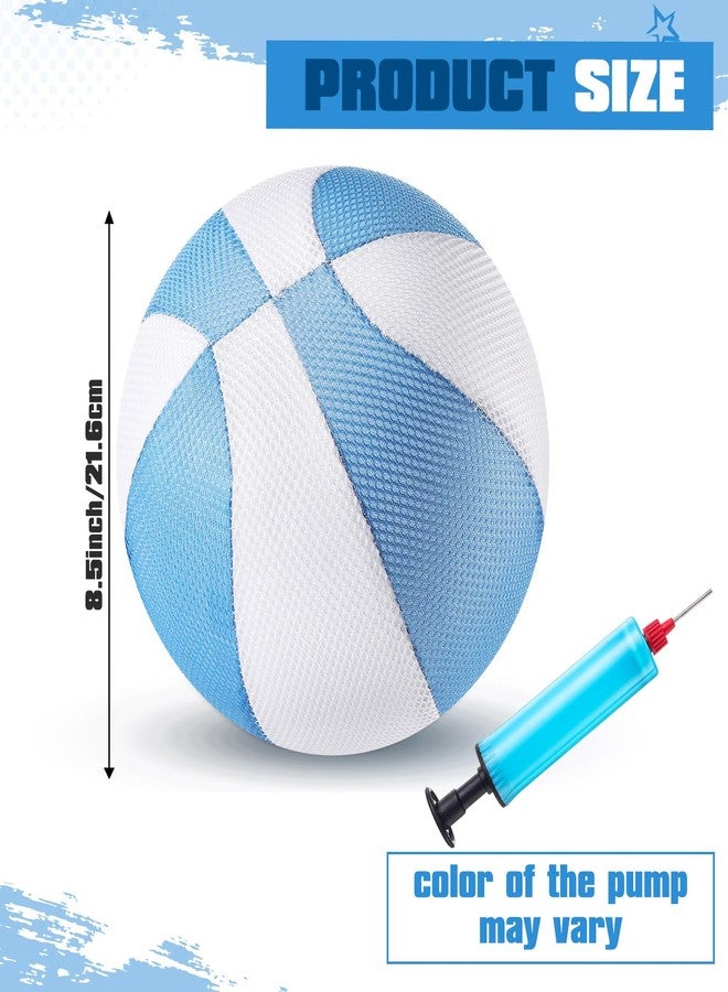 Threan 8.5 Inch Pool Basketball with Grip Technology Waterproof Swimming Beach Water Basketball for Teens Adults Pool Party Game Outdoor and Indoor Poolside (Blue White) - Image 5