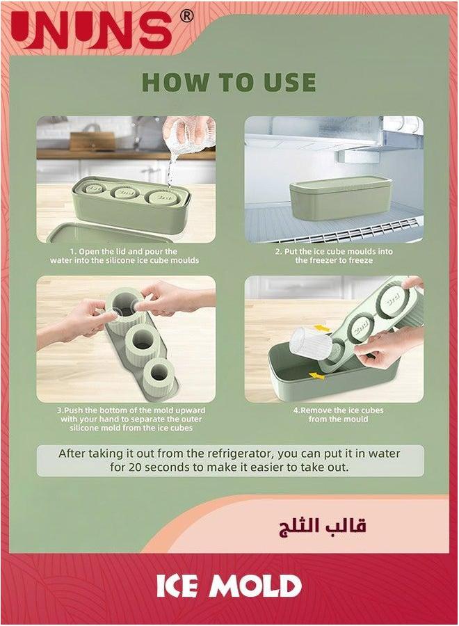 UNUNS Ice Mold Compatible With Stanley Cup,Silicone Cube Tray Lid For 20-40 Oz Accessories,Reusable Maker Chilling Drinks,Easy To Release,Gifts Family - Image 5