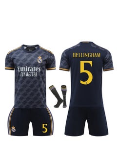 ماركة غير محددة ريال مدريد بيلينجهام رقم 5 قمصان كرة القدم للأطفال بدلة رياضية  - Image 5