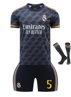 ماركة غير محددة ريال مدريد بيلينجهام رقم 5 قمصان كرة القدم للأطفال بدلة رياضية  - Image 2
