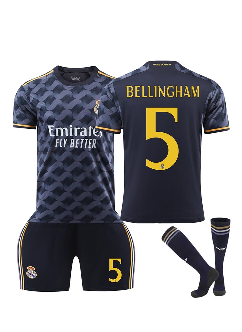 Generic Real Madrid Bellingham No. 5 Football Jerseys Kids Soccer Shirt Sportswear Suit  - Image 4