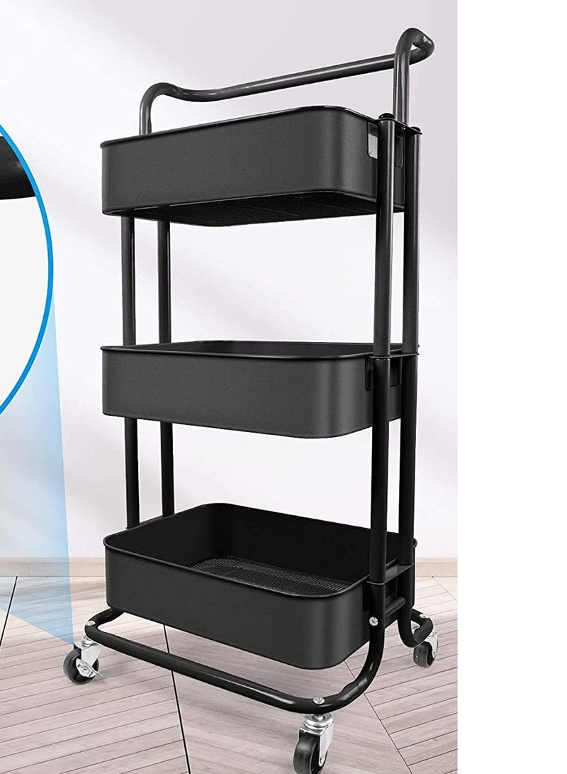 Prince Tier Utility Cart Rolling Storage Shelf - Image 3