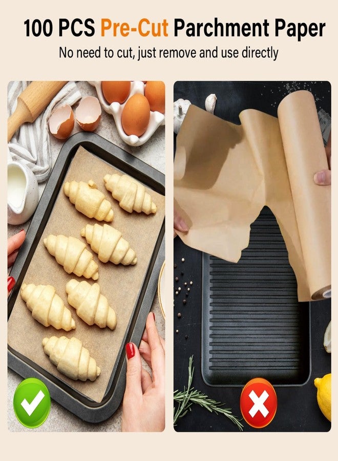 ReLuien Parchment Paper Sheets, 9x13 In Unbleached Non-Stick Parchment Paper for Baking, Grilling, Air Fryer, Steaming, and More,100PCS Baking Paper Perfect for Bread, Cakes, Cookies - Image 5