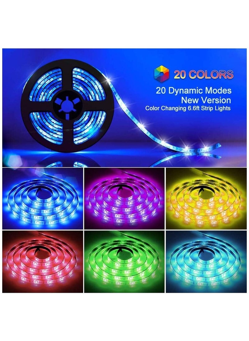 LED Strip Lights Battery Operated Color Changing Flexible LED Strip With Remote Control