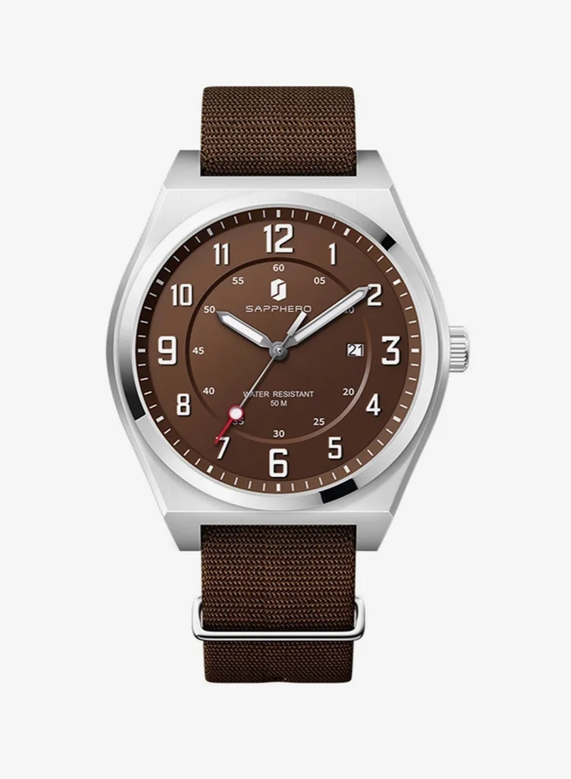 Sapphero  SAPPHERO Men's Watch Military Sports Watch 50M Water Resistant Luminous Pointer 3 O'Clock Date Window Durable Adjustable Nylon Strap Casual Watch for Men for Men | Best Price UAE