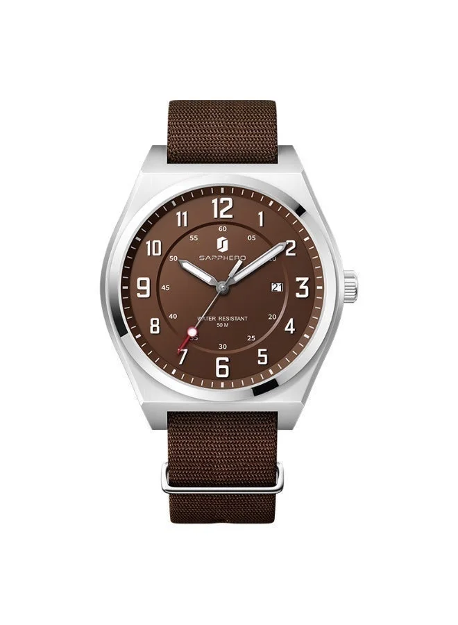 Sapphero  SAPPHERO Men's Watch Military Sports Watch 50M Water Resistant Luminous Pointer 3 O'Clock Date Window Durable Adjustable Nylon Strap Casual Watch for Men for Men | Best Price UAE