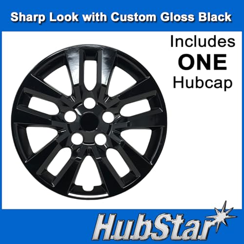 Hubstar Hubcap Replacement for Nissan Altima 2013-2018, 16-inch Premium Wheel Cover, Gloss Black, (1 Piece) - Image 2