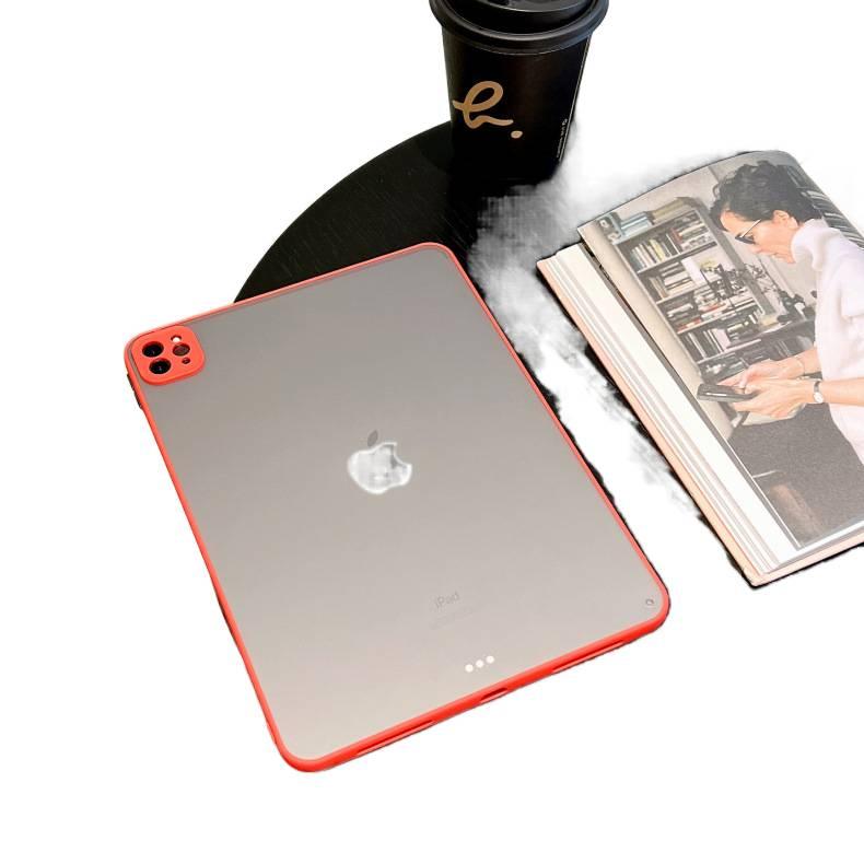 DGG حافظة آيباد شفافة بظهر واضح لجهاز iPad Pro 11 / iPad 10th Gen باللون أحمر بظهر شفاف باللون الأحمر - Image 1
