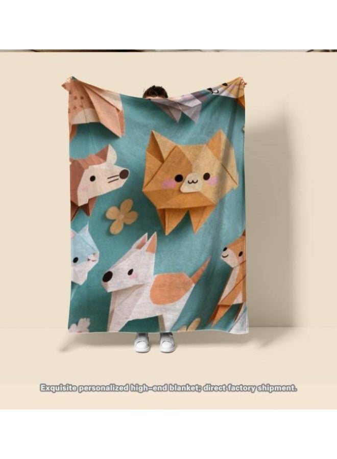 general Children's or student cartoon flannel thin blanket (warm and comfortable, suitable for sleep, games) 100cm*150cm - Image 1