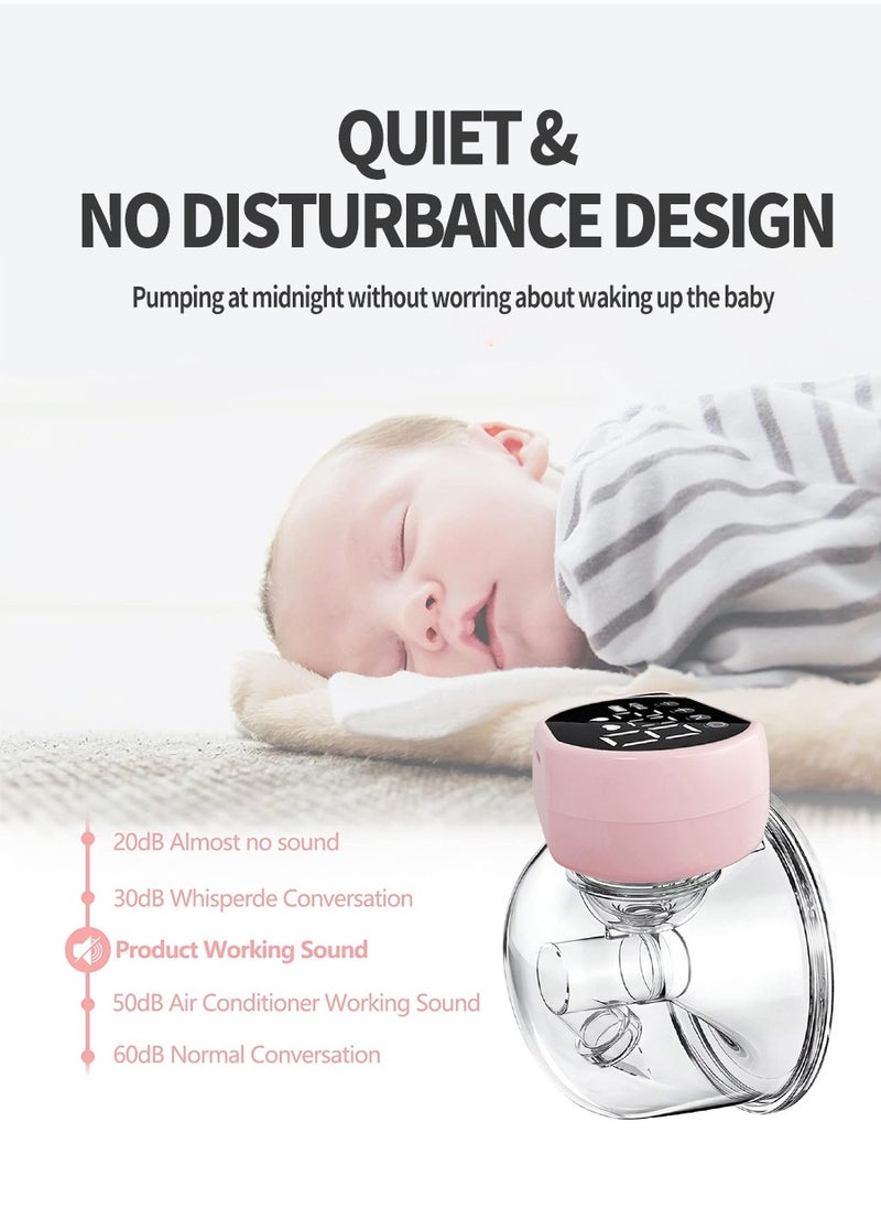 Beirui - Wearable Electric Breast Pump, Portable Anti-Reflux Breast Pump, 3 Modes and 9 Levels Touch Screen LED Display, USB Rechargeable, Ultra Quiet and Painless, Memory Function, Massageable - Image 1