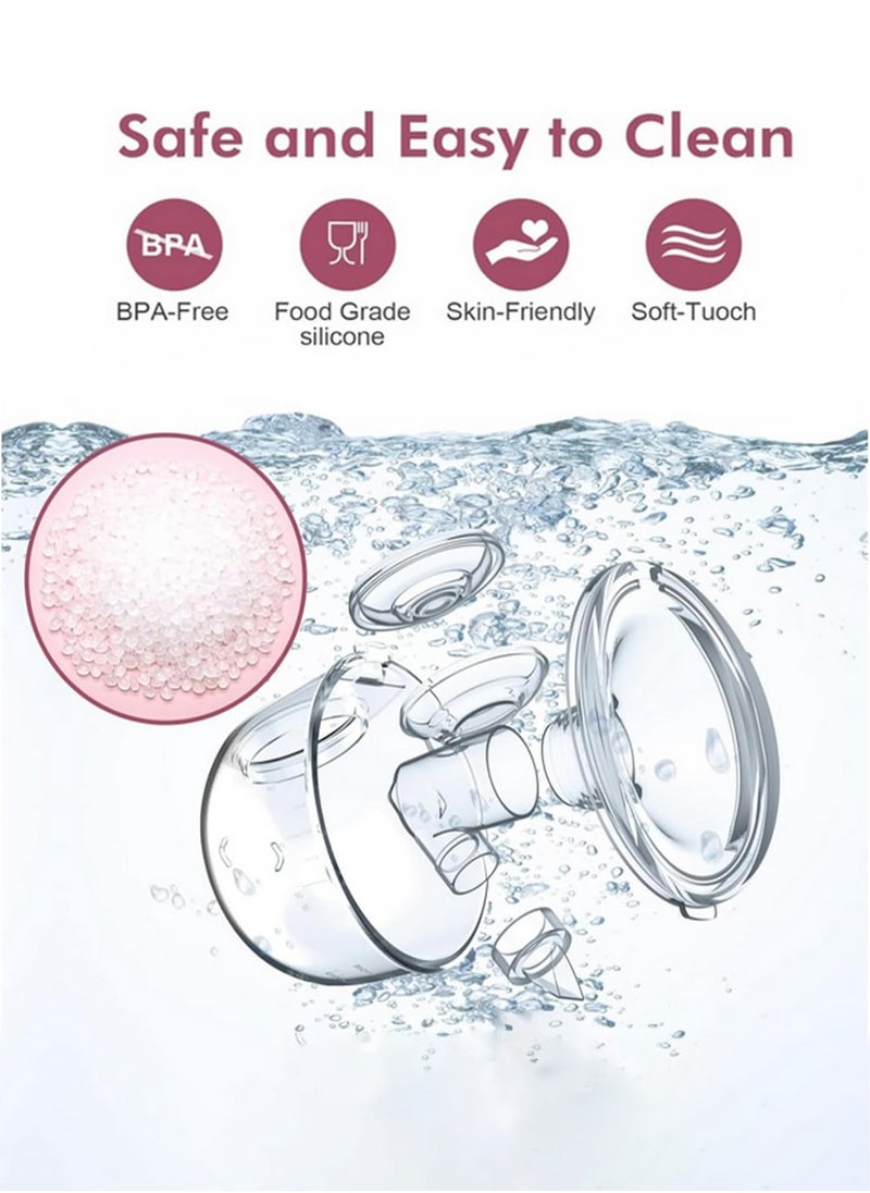 Beirui - Wearable Electric Breast Pump, Portable Anti-Reflux Breast Pump, 3 Modes and 9 Levels Touch Screen LED Display, USB Rechargeable, Ultra Quiet and Painless, Memory Function, Massageable - Image 1