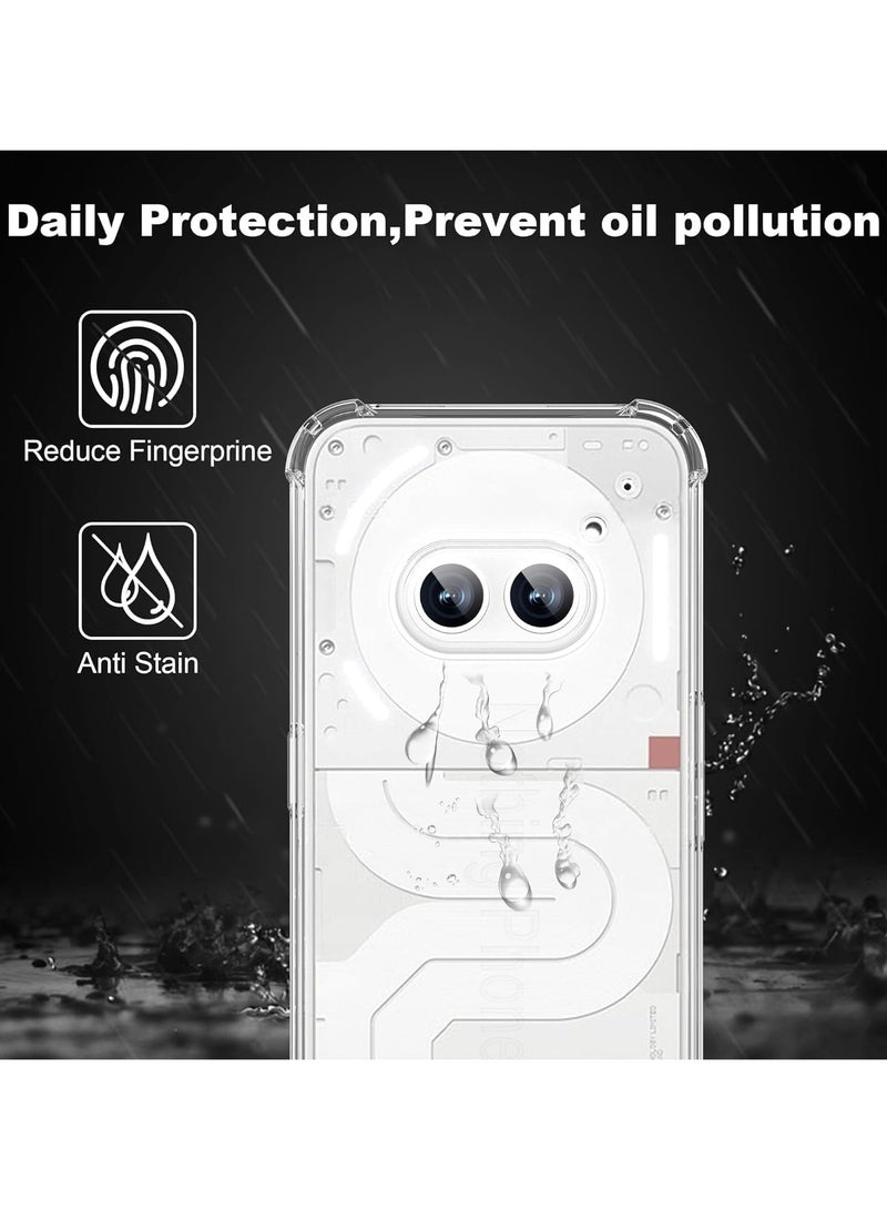 عام حافظة متوافقة مع لا شيء للهاتف 2 أمبير 2024 ، حافظة ظهر شفافة رفيعة للغاية + إطار من البولي يوريثان الحراري واقية وسادة هوائية مضادة للصدمات - Image 2