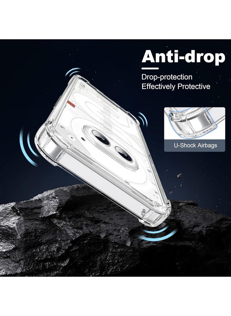 عام حافظة متوافقة مع لا شيء للهاتف 2 أمبير 2024 ، حافظة ظهر شفافة رفيعة للغاية + إطار من البولي يوريثان الحراري واقية وسادة هوائية مضادة للصدمات - Image 3