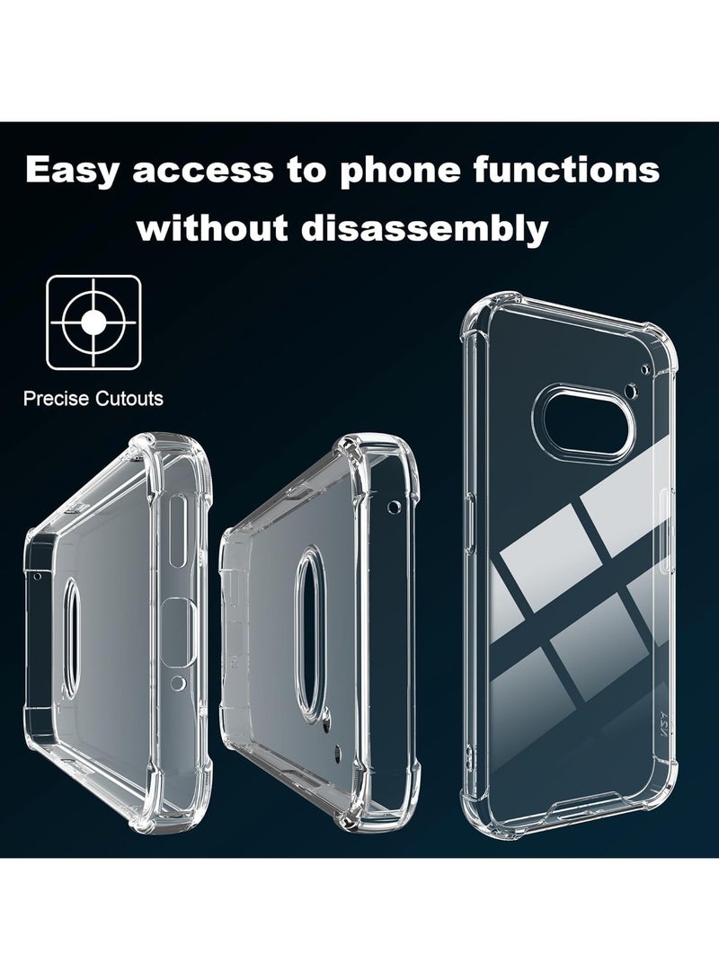 عام حافظة متوافقة مع لا شيء للهاتف 2 أمبير 2024 ، حافظة ظهر شفافة رفيعة للغاية + إطار من البولي يوريثان الحراري واقية وسادة هوائية مضادة للصدمات - Image 5