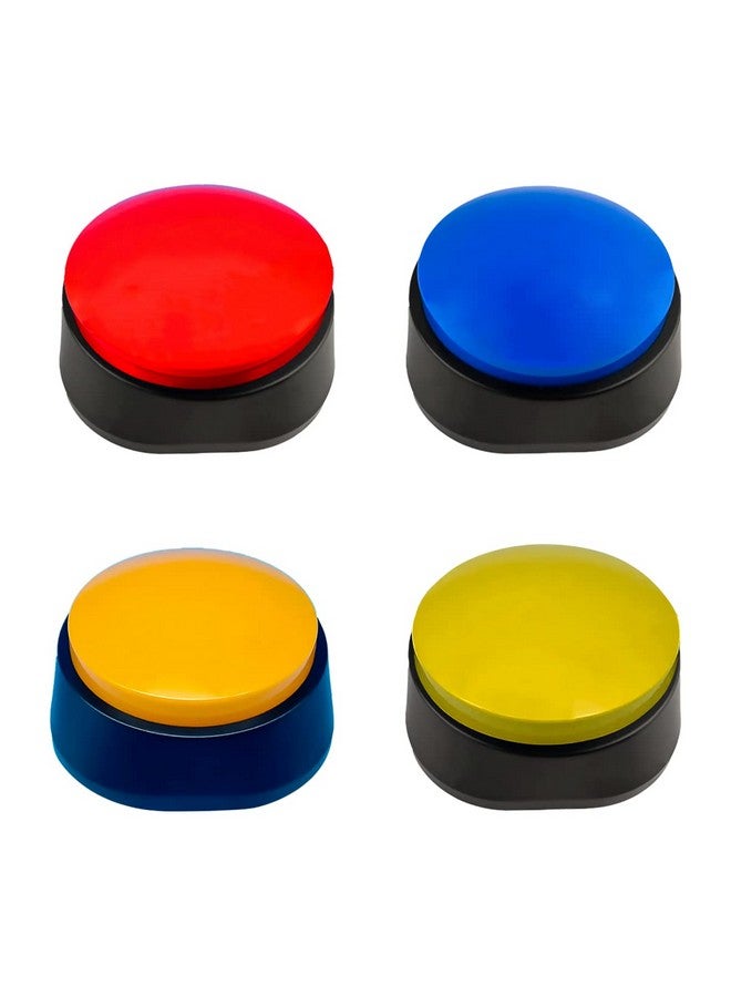 Generic 4 Color Voice Recording Button, Puppy Supplies Dog Training & Behavior aids Stuff Whistle Buttons for Communication Treat Pouches pet clicker Dogs Tools clickers Talking Button Set recordable - Image 1