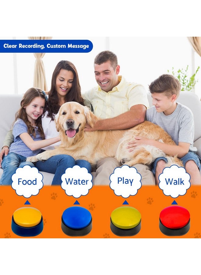 Generic 4 Color Voice Recording Button, Puppy Supplies Dog Training & Behavior aids Stuff Whistle Buttons for Communication Treat Pouches pet clicker Dogs Tools clickers Talking Button Set recordable - Image 4