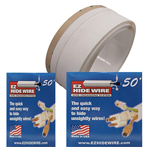 Electriduct Large EZ HideWire Cable Raceway -Length: 50FT - Color: White - Image 1