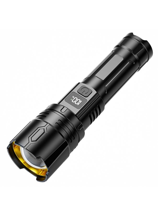 New Cross-Border White Laser Emergency Zoom Flashlight