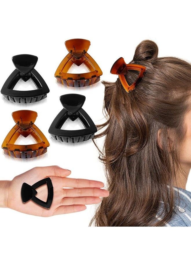 BIRDWARE - Hair Clips For Women 4Pcs Claw Clips Butterfly Clips Hair Accessories For Girls Fancy Korean Clutch Stylish Hairclip Women Medium Hair Clutchers Brown And Black Colour - Image 1