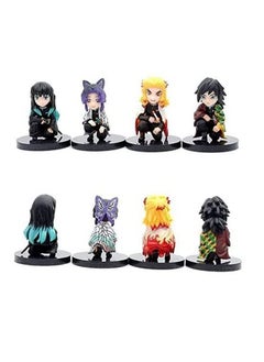 Trunkin Trunkin Demon Slayer Kimetsu no Yaiba Set of 4 Pcs The Hashira Mini Action Figure Set with Stand Action Figurine 6CM Weeb Manga Collectible  - Image 2