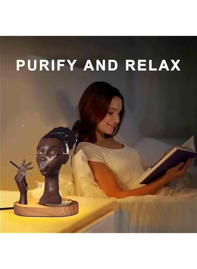 Incense Burner Head Black Women,Headscents Incense Holder Black Women,Headscents Black Women-Headscents Incense Holder Black Women Head,Premium Incense Burner for Home & Kitchen DéCor (A) - Image 5
