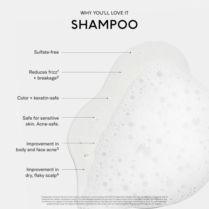 SEEN Shampoo - Scented - Non-Comedogenic & Hair Shampoo- Dermatologist-Developed - Safe for Sensitive & Acne Prone Skin - Image 3