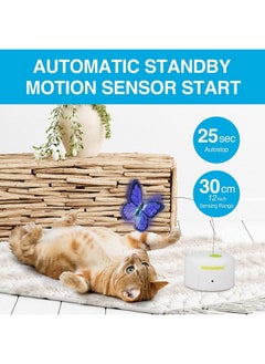 all for paws Motion Activate Cat Toys Interactive Flutter Butterfly Kitten Enrichment Toy With One Replacement For Indoor Cats  - Image 3
