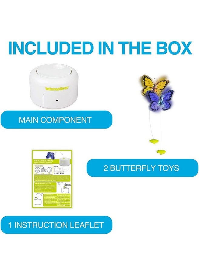 all for paws - Motion Activate Cat Toys Interactive Flutter Butterfly Kitten Enrichment Toy With One Replacement For Indoor Cats - Image 1