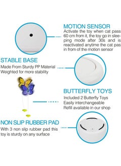 all for paws Motion Activate Cat Toys Interactive Flutter Butterfly Kitten Enrichment Toy With One Replacement For Indoor Cats  - Image 5