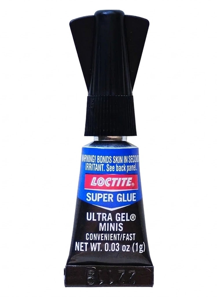 لوكتيت لاصق لوكتايت سوبر جلو جل ميني 3 قطع 1 جم لكل أنبوب، غراء قوي سريع الالتصاق للمعادن والبلاستيك والخشب والسيراميك والمطاط والجلد بتركيبة جل بدون تنقيط - Image 2
