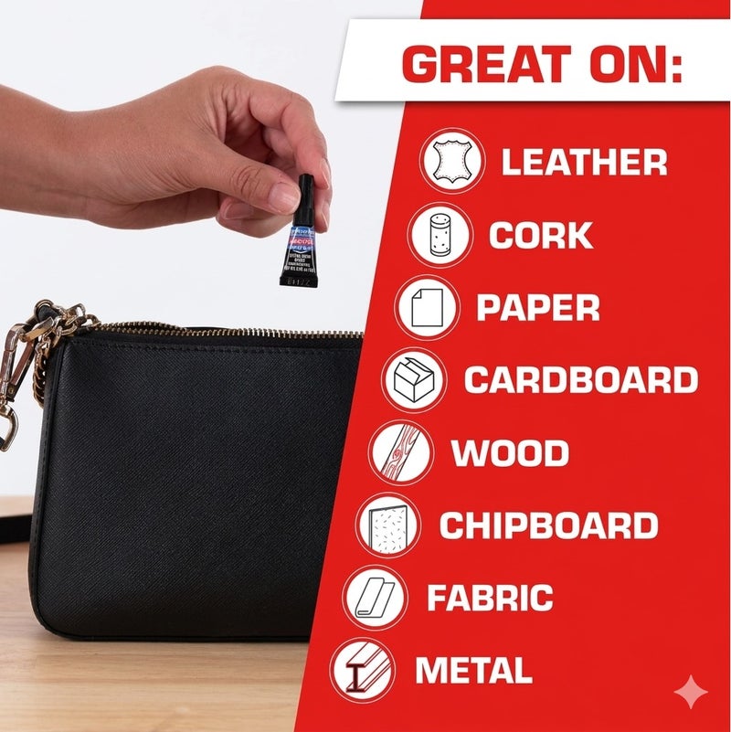 لوكتيت لاصق لوكتايت سوبر جلو جل ميني 3 قطع 1 جم لكل أنبوب، غراء قوي سريع الالتصاق للمعادن والبلاستيك والخشب والسيراميك والمطاط والجلد بتركيبة جل بدون تنقيط - Image 3