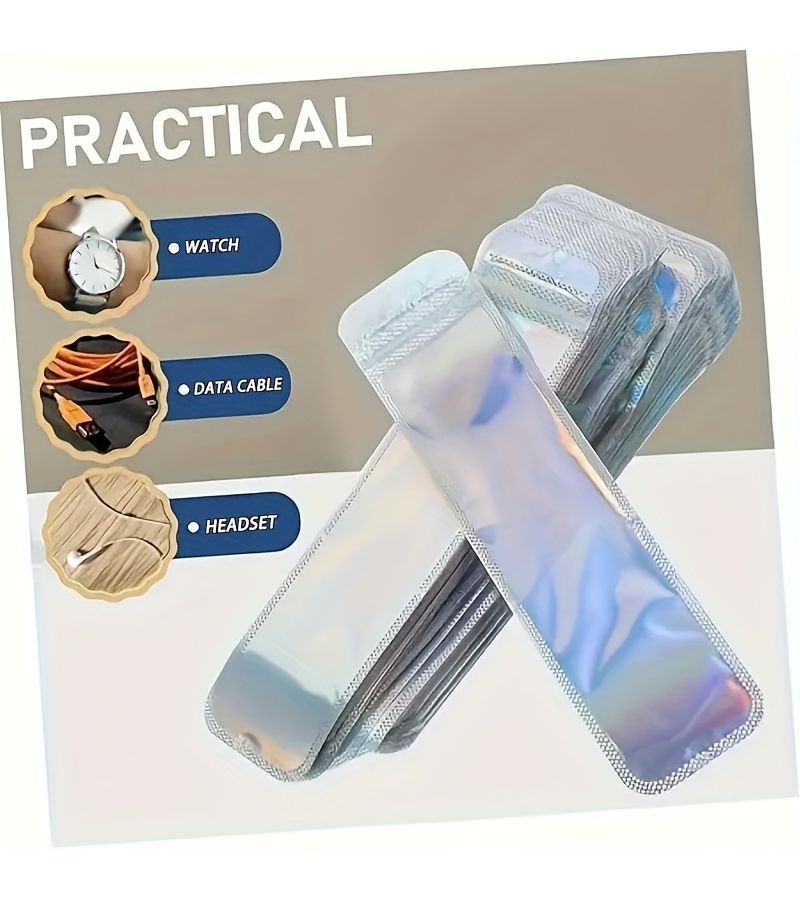 10pcs Reusable Rainbow Laser Gift Bags Holographic Zippered PP Organizers - Image 5
