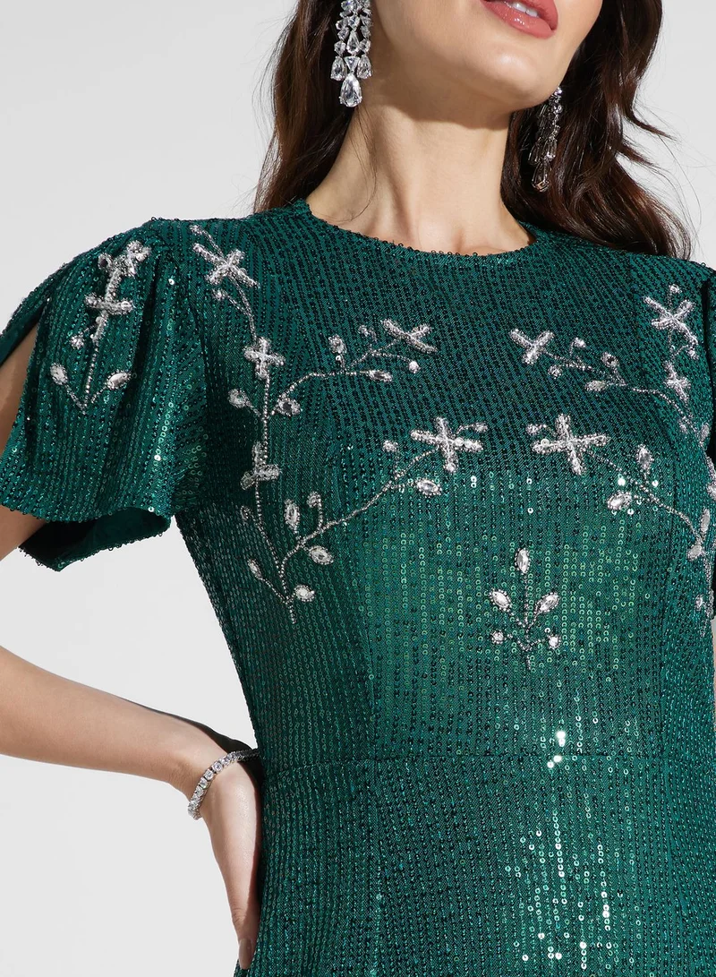 Namshi x Embellished Maxi Dress