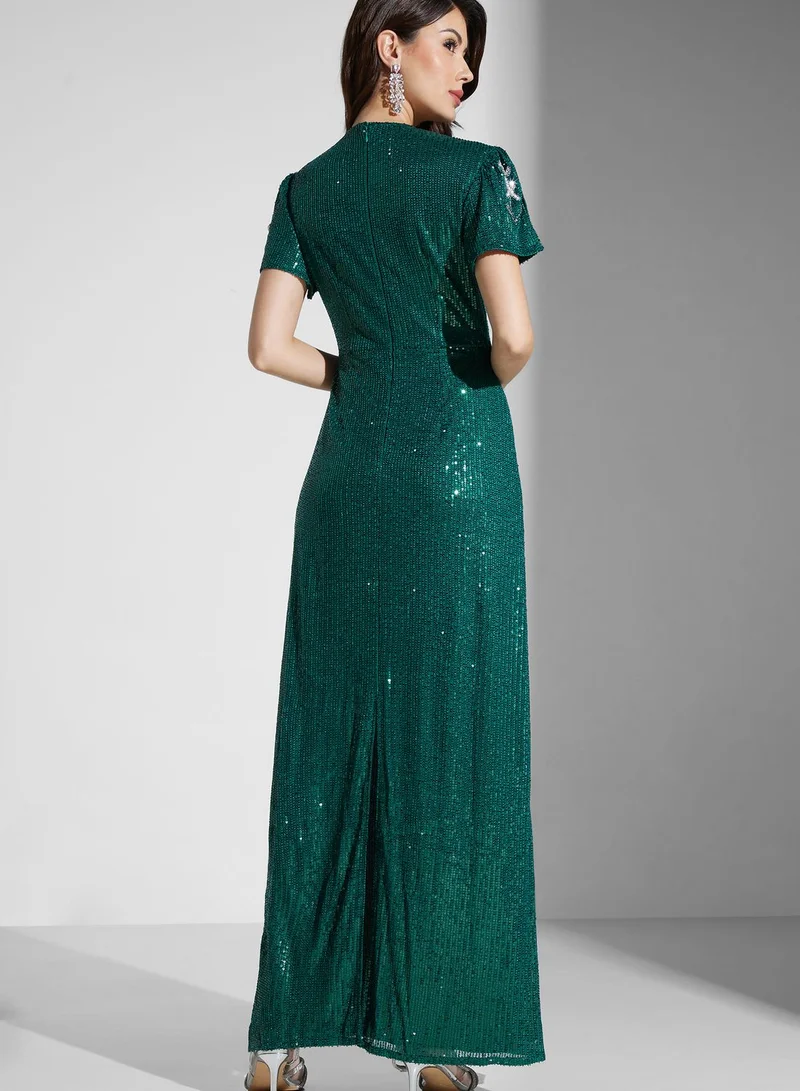 Namshi x Embellished Maxi Dress